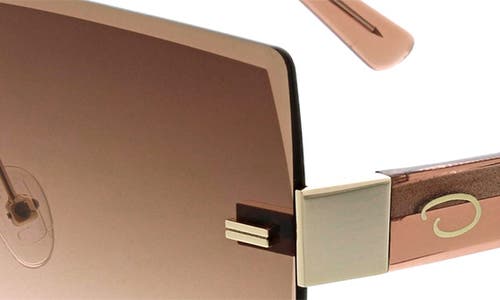 Oscar De La Renta 63mm Large Rimless Square Sunglasses In Blush