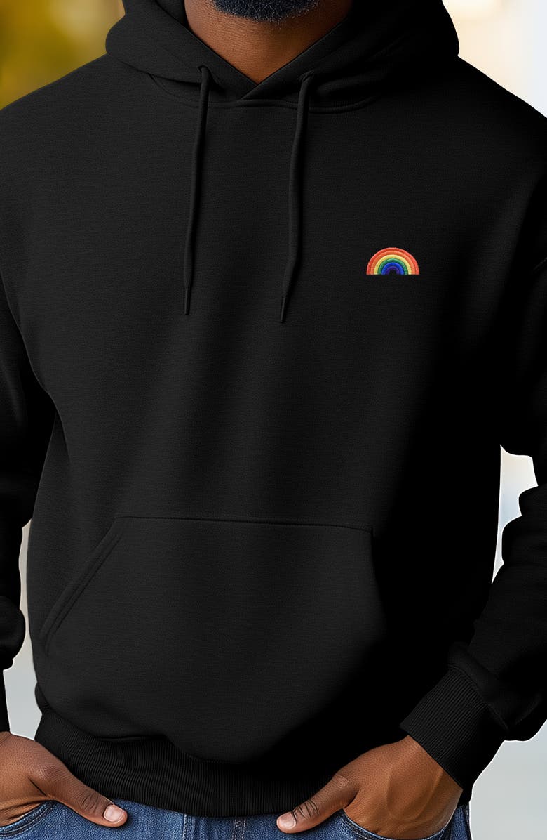 Dalix Rainbow Hoodie, Alternate, color, Black