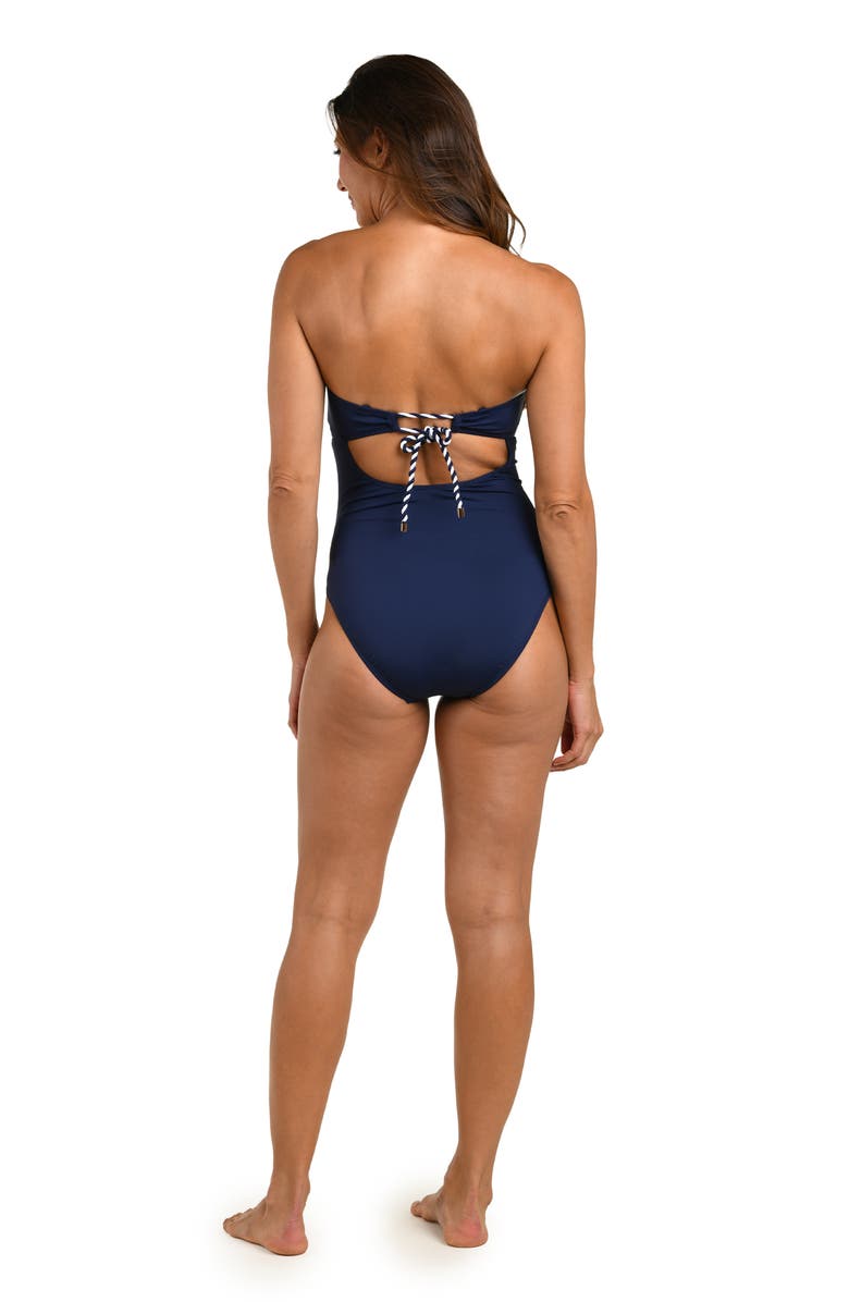 La Blanca Mariner One-Piece Swimsuit, Alternate, color, Indigo