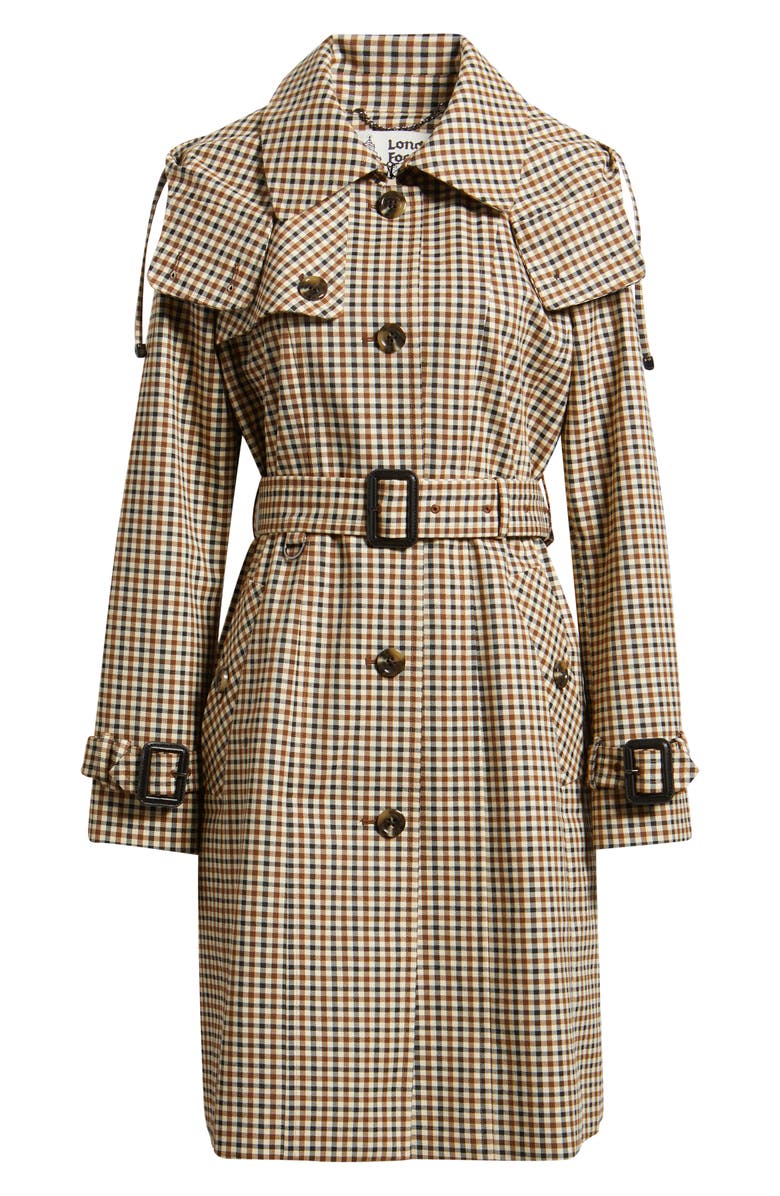 London Fog Water Resistant Belted Trench Coat, Main, color,