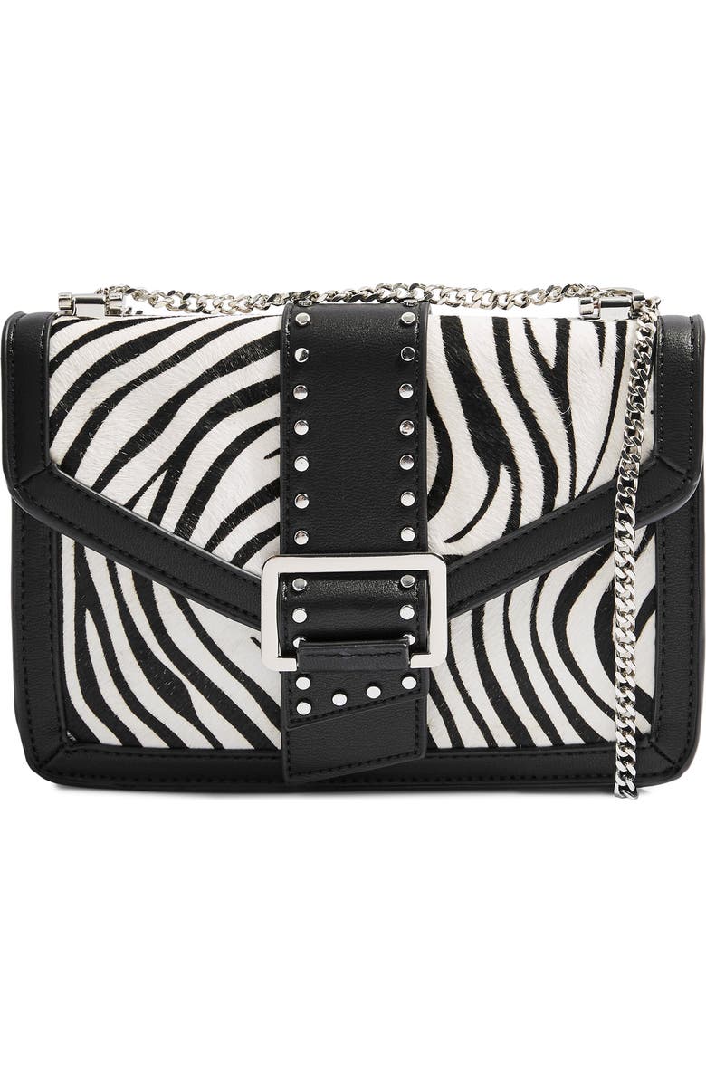 Topshop Seema Studded Faux Leather Shoulder Bag, Main, color,