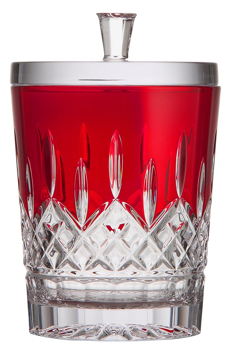 Waterford Lismore Red Crystal Biscuit Barrel, Main, color, Red