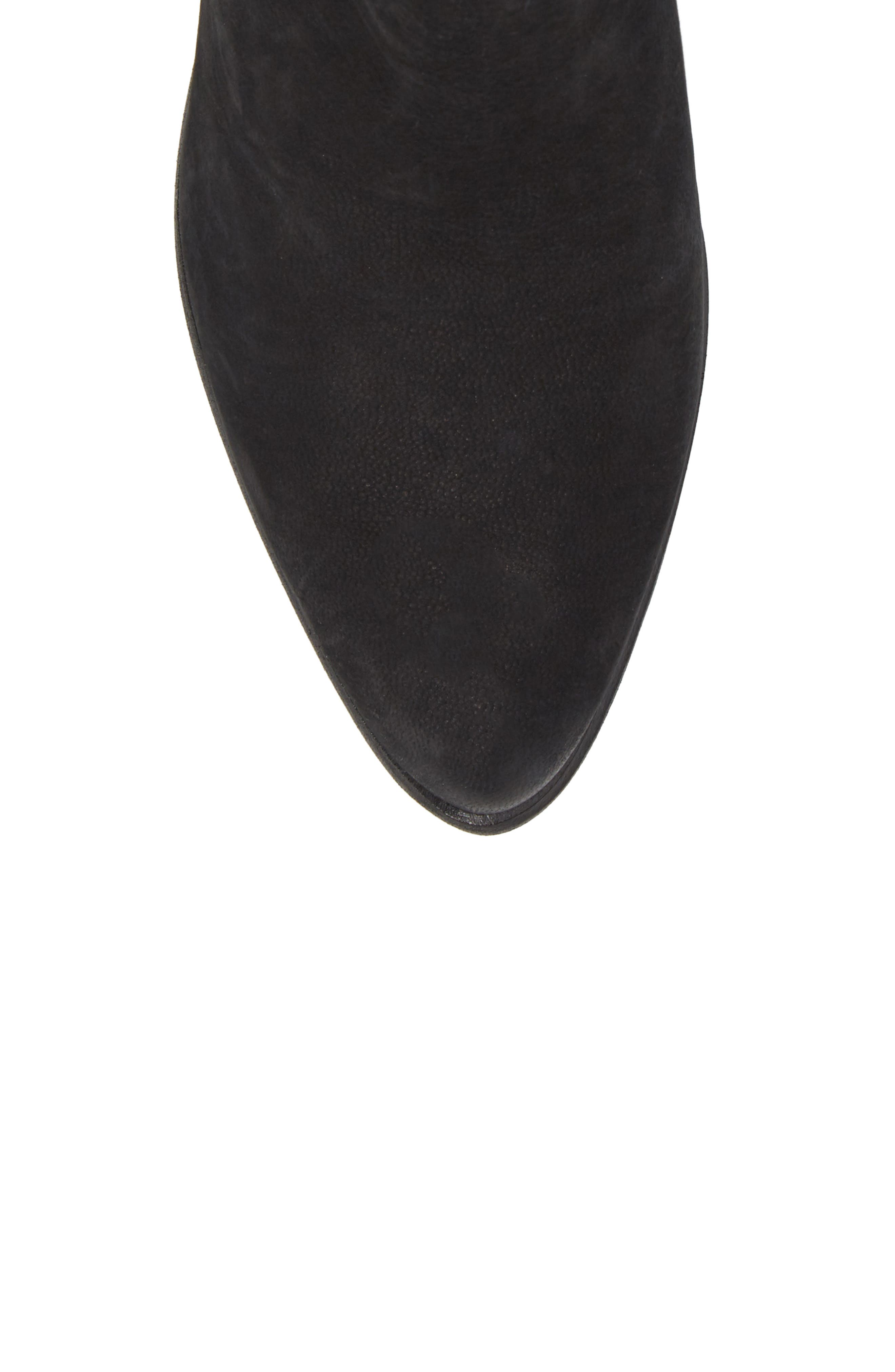 Cassius Block Heel Bootie, Alternate, color, BLACK NUBUCK LEATHER