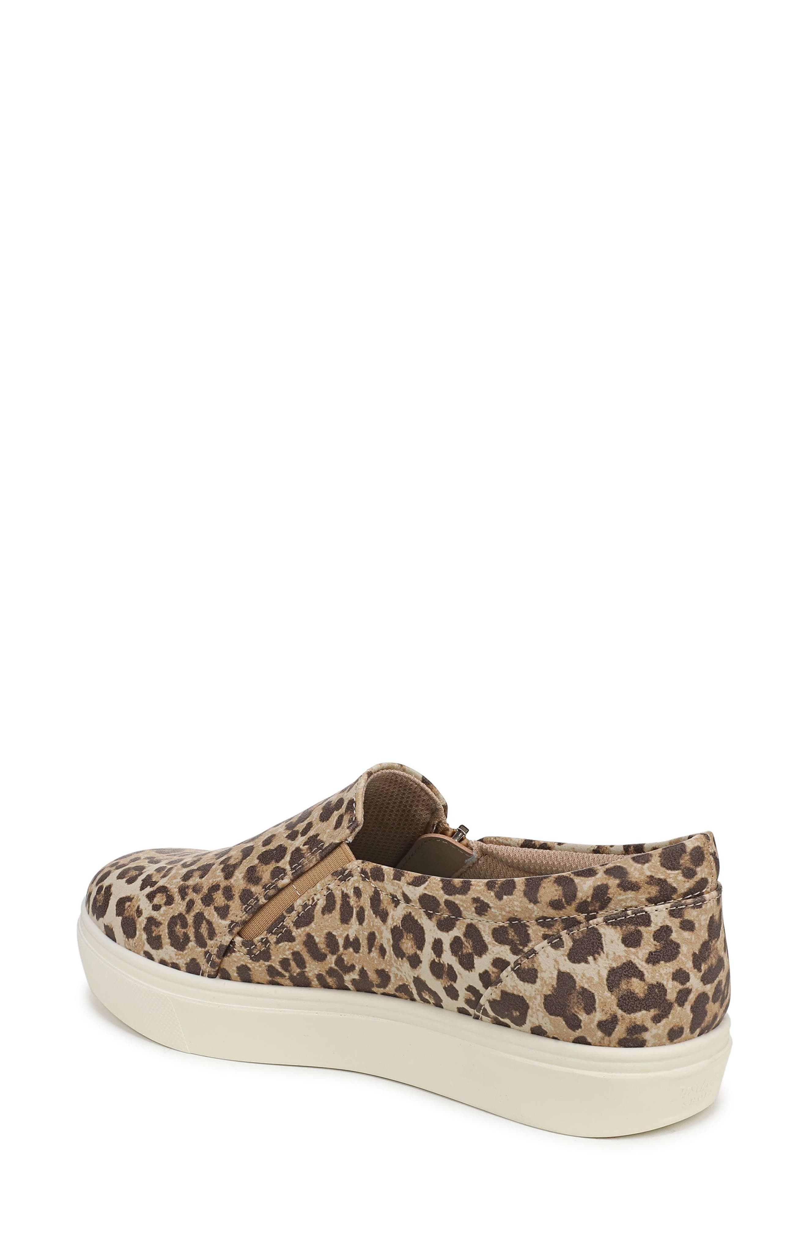 Dr. Scholl's Madison Zip Slip-On Sneaker, Alternate, color, Tan Leopard Faux Leather