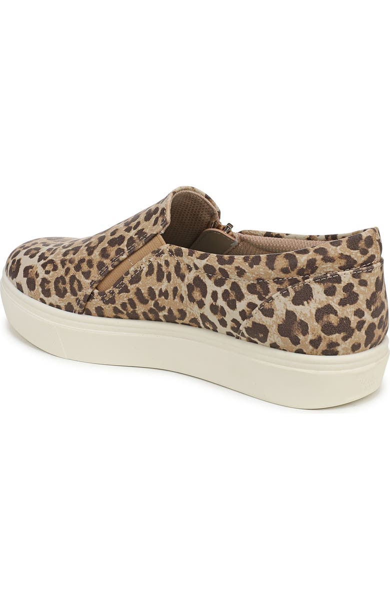 Dr. Scholl's Madison Zip Slip-On Sneaker, Alternate, color, Tan Leopard Faux Leather