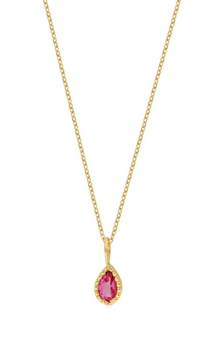 Bony Levy Paraiba Topaz Pendant Necklace, Main, color, 14K Yellow Gold Pink Topaz