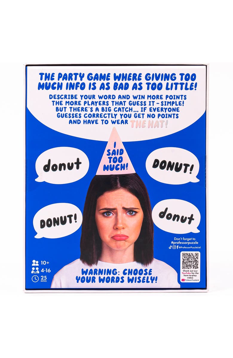 Professor Puzzle Too Much Info Hilarious Word Description 
Guessing Game, Alternate, color, Multicolored