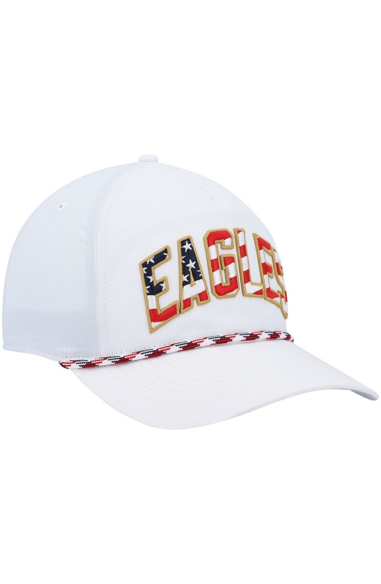 '47 Men's '47 White Philadelphia Eagles Hitch Stars and Stripes Trucker Adjustable Hat, Alternate, color,