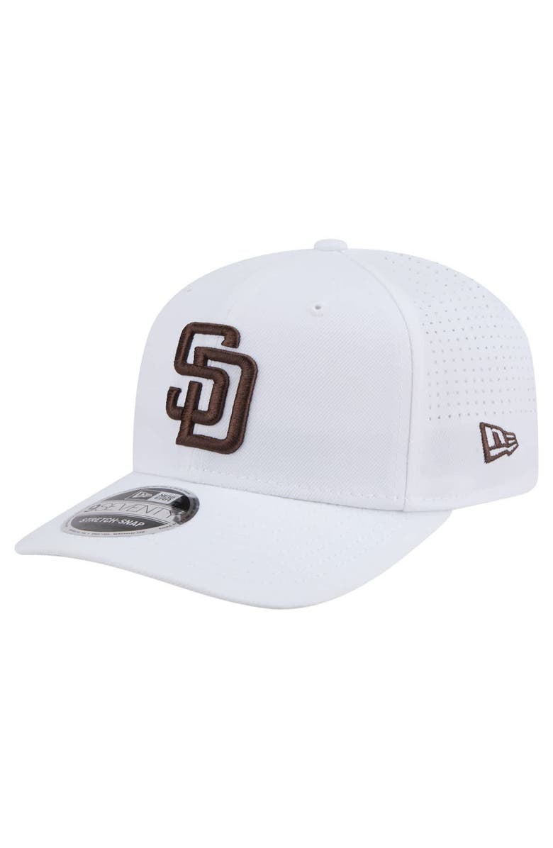 New Era Men's New Era White San Diego Padres COOLERA 9SEVENTY Adjustable Hat, Main, color, White