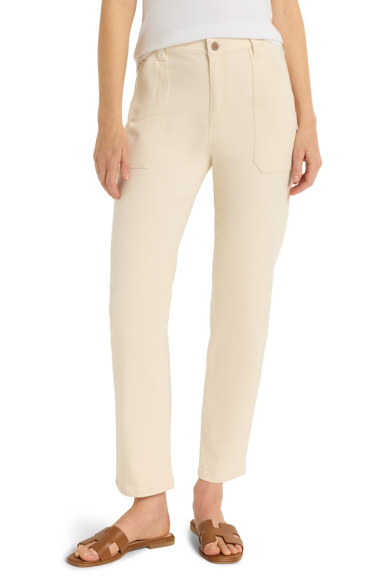 Carpenter Relaxed Straight Leg Ankle Jeans, Main, color, CANVAS