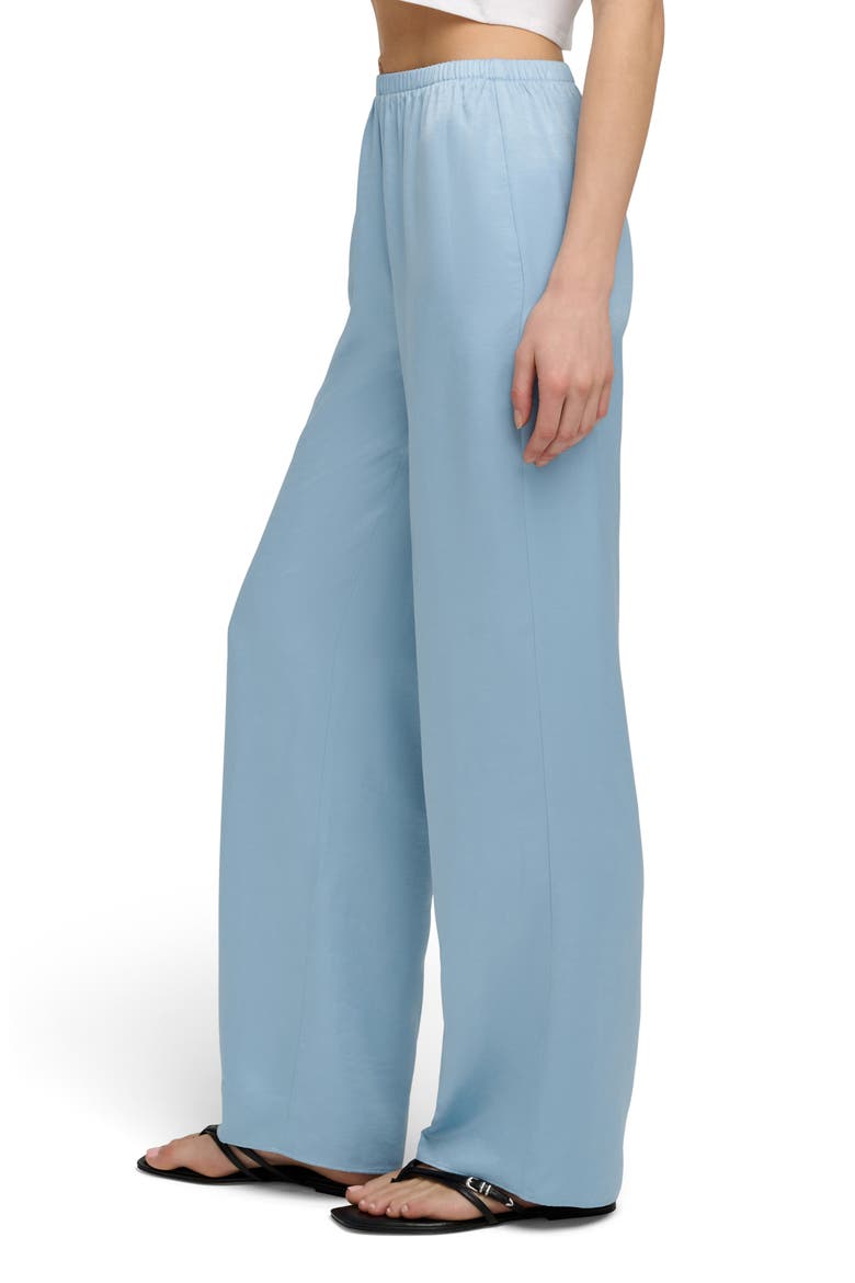 The Everything Satin Wide Leg Pants, Alternate, color, SEA BLUE