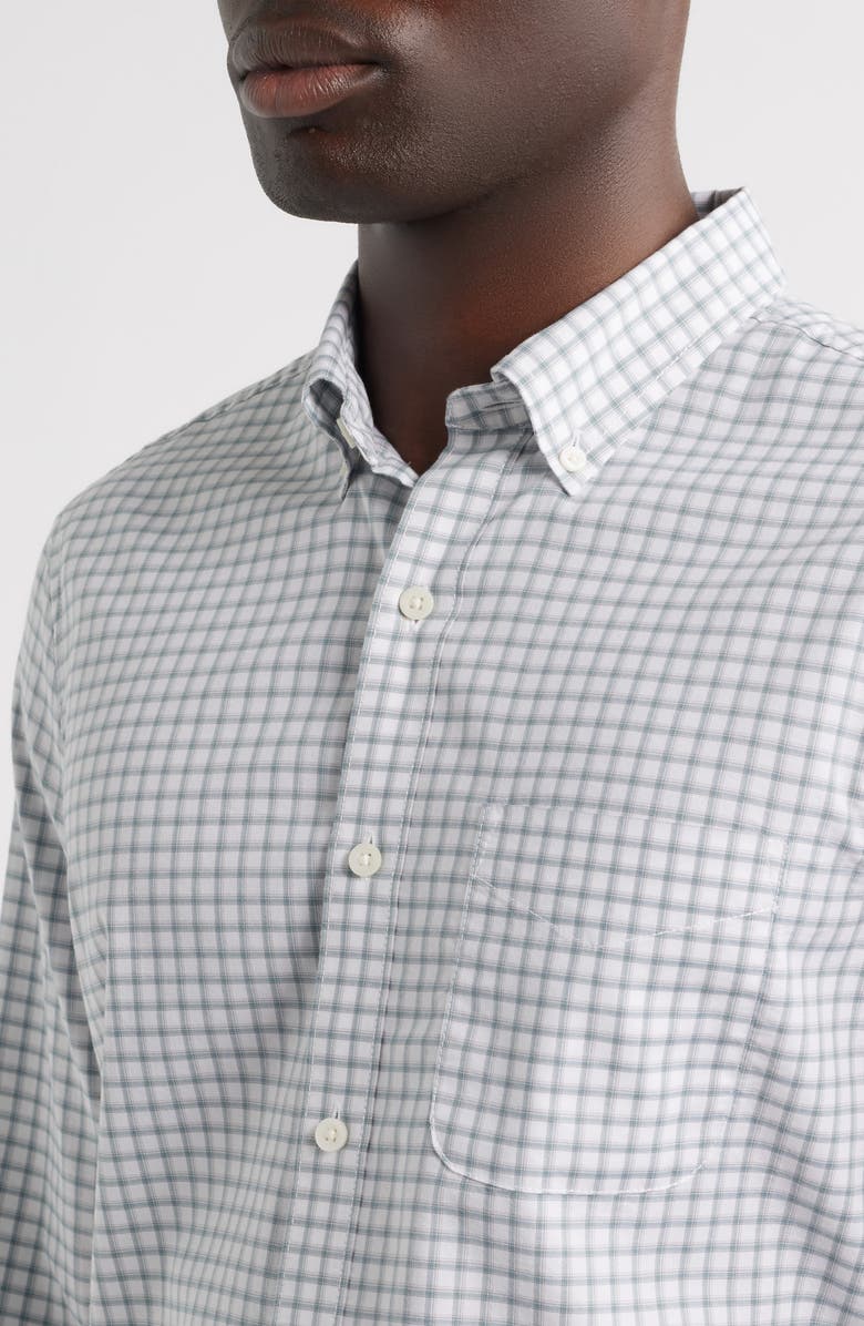 Nordstrom Payne Grid Check Button-Down Shirt, Alternate, color, White Payne Grid