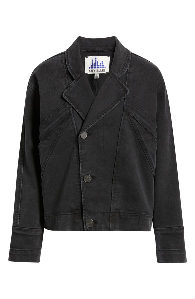 CITY BLUES Spliced Denim Jacket, Alternate, color, Dark Vintage Wash