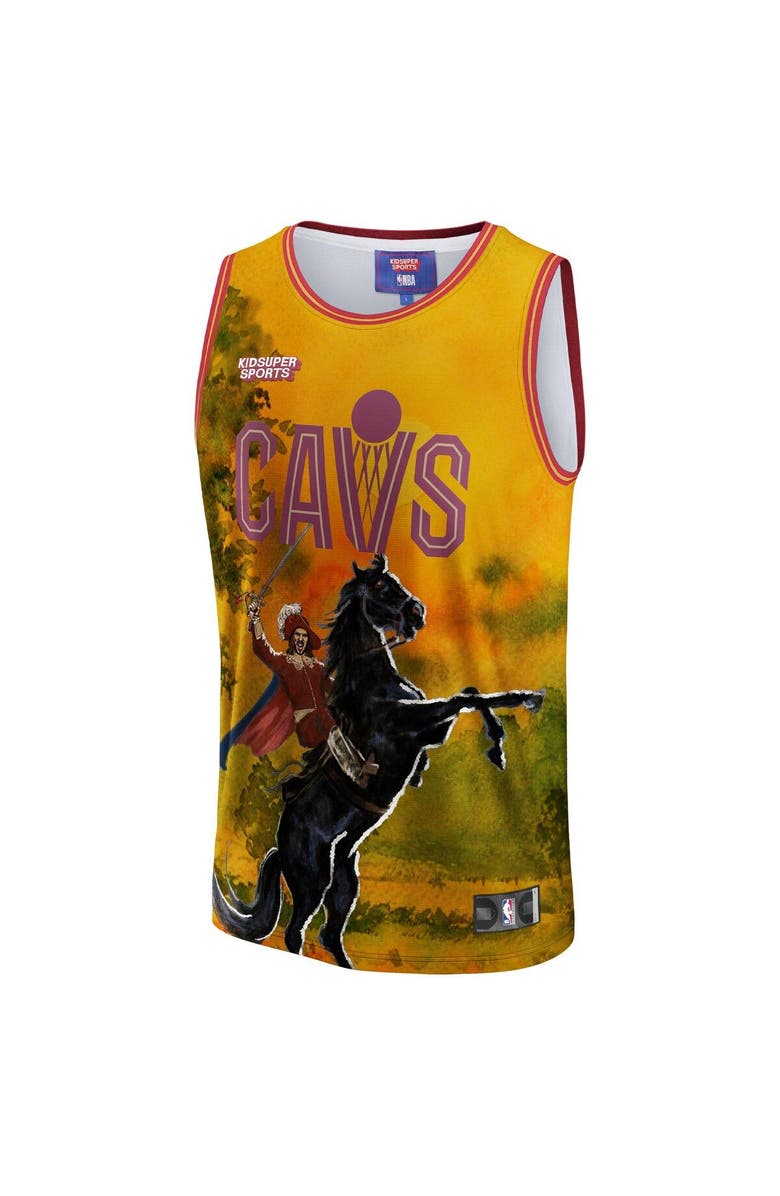 NBA X KIDSUPER Unisex NBA & KidSuper Studios by Fanatics Gold Cleveland Cavaliers Hometown Jersey, Alternate, color, Yellow