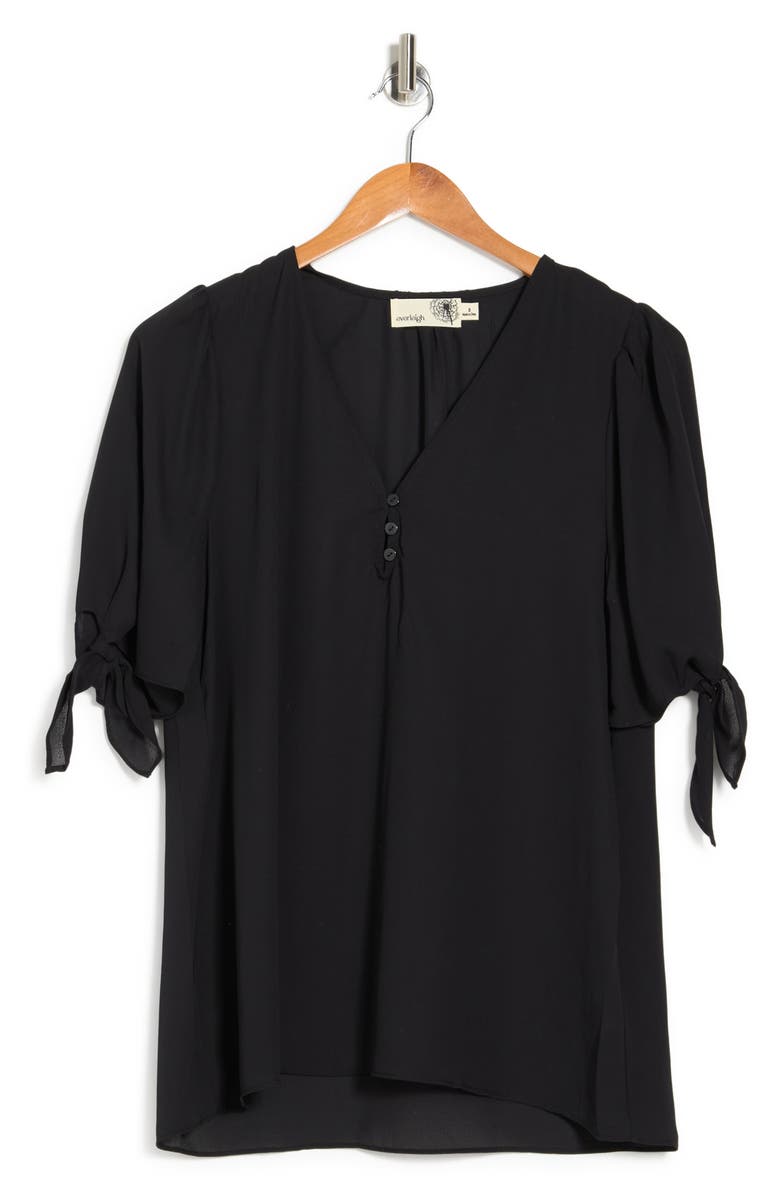 Everleigh Tie Sleeve Button Front Blouse, Alternate, color,