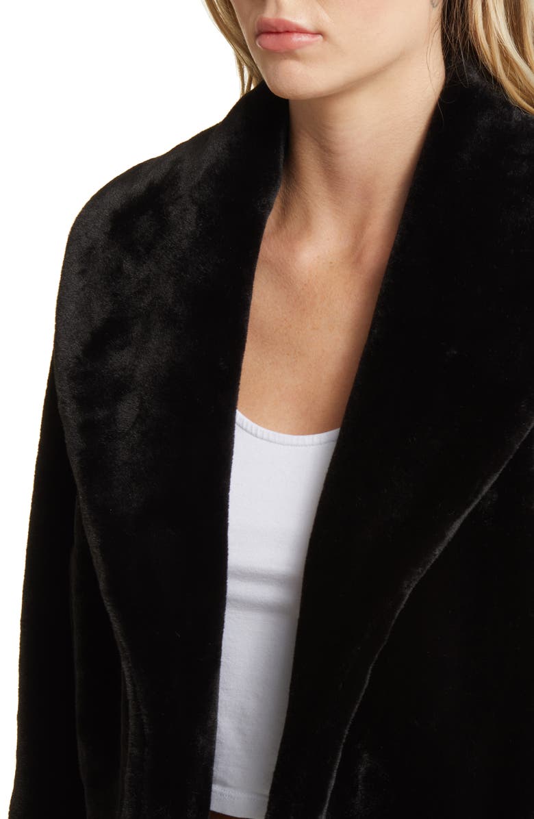 BLANKNYC Shawl Collar Faux Fur Jacket, Alternate, color, 
