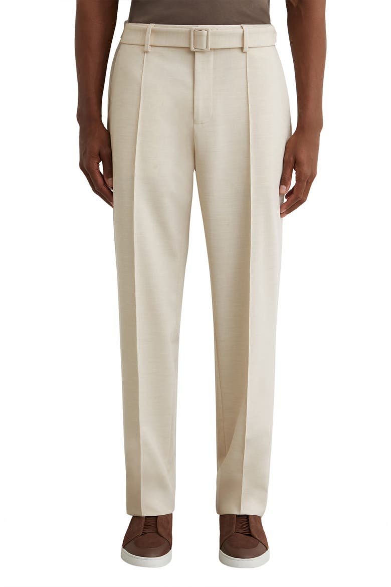 Peshi Belted Trousers, Main, color, STONE