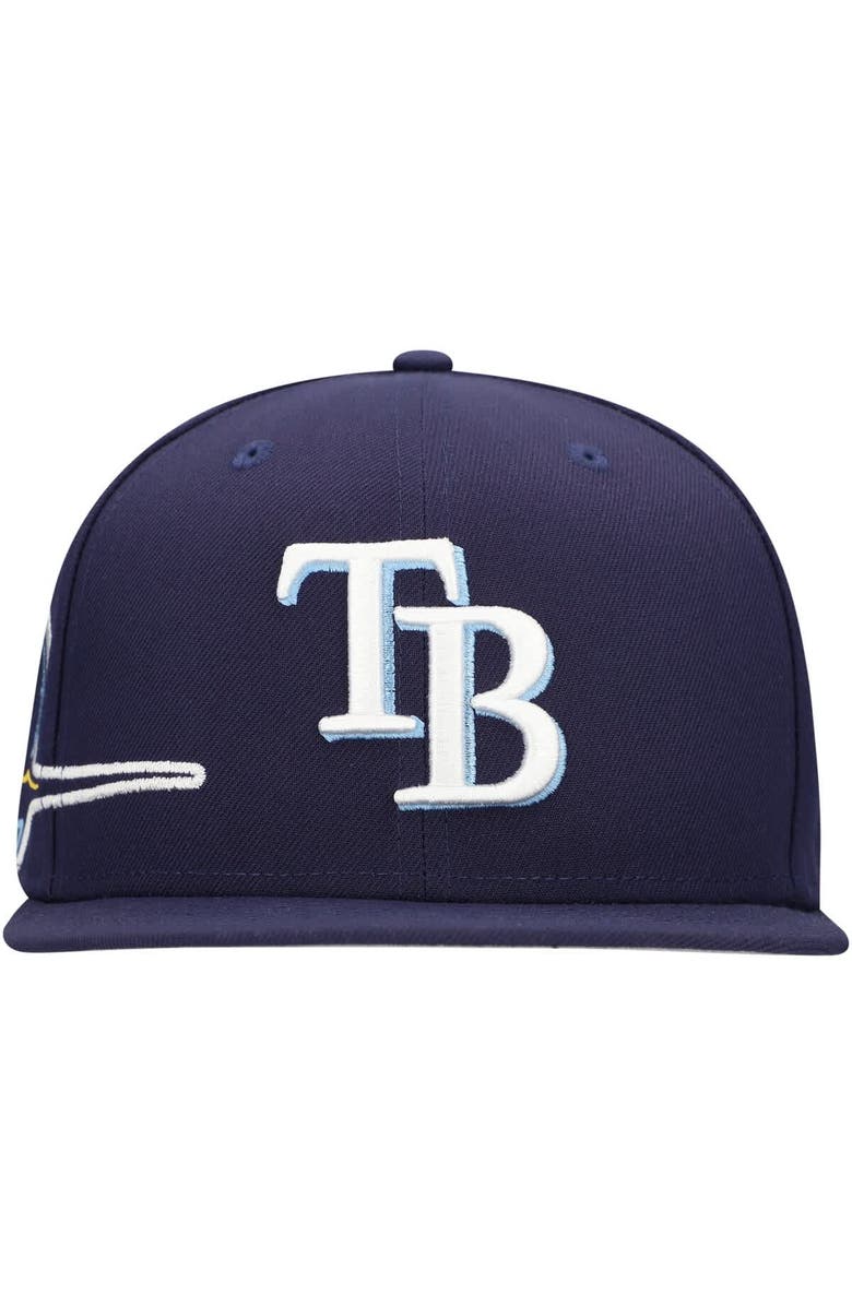 New Era Men's New Era Navy Tampa Bay Rays Logo Strike 9FIFTY Snapback Hat, Alternate, color, Navy