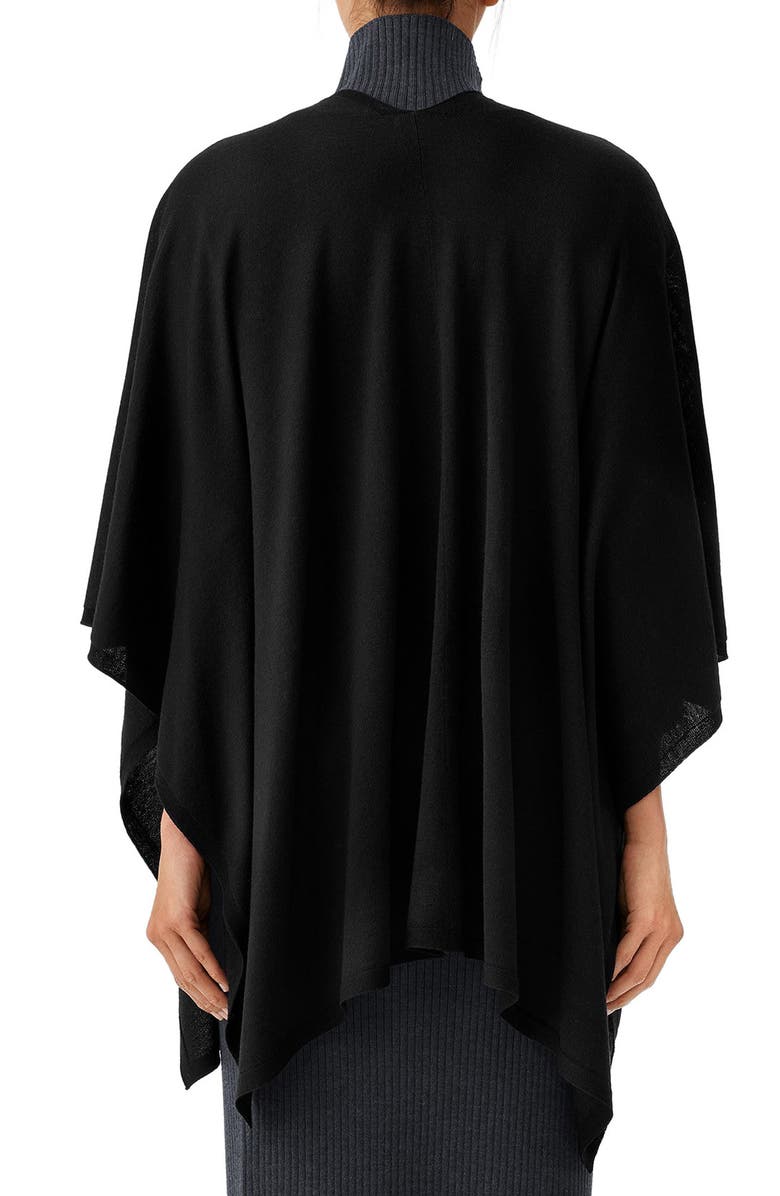 Eileen Fisher Serape Open Front Handkerchief Hem Wool Cardigan, Alternate, color, 