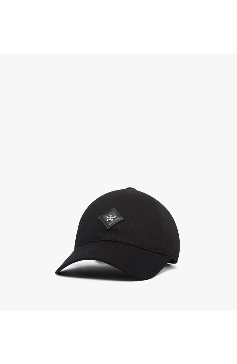 MCM Essential Diamond Cap in Cotton Twill, Main, color, Black