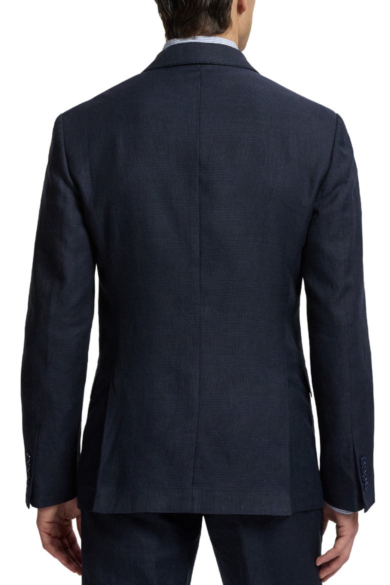 Kent Hand-Tailored Plaid Suit Jacket, Alternate, color, RACING NAVY