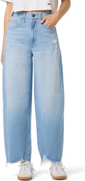 Hudson Jeans Distressed High Waist Barrel Leg Jeans