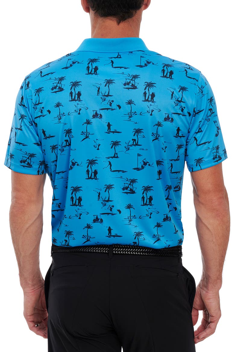 Golf Paradise Short Sleeve Performance Polo, Alternate, color, LIGHT BLUE