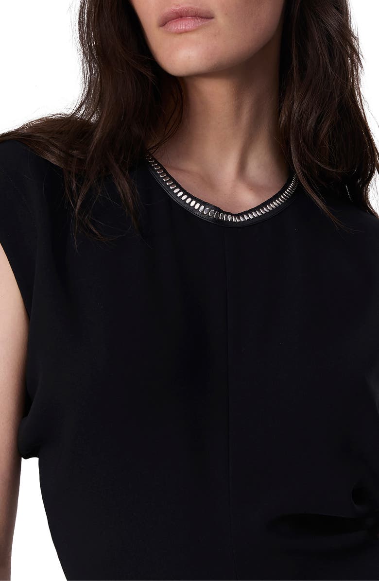 rag & bone Marie Studded Crepe Maxi Dress, Alternate, color, Blk