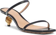 Bottega Veneta Knot Kitten Heel Slide Sandal