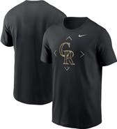 Nike Men's Nike Black Colorado Rockies Camo Logo T-Shirt