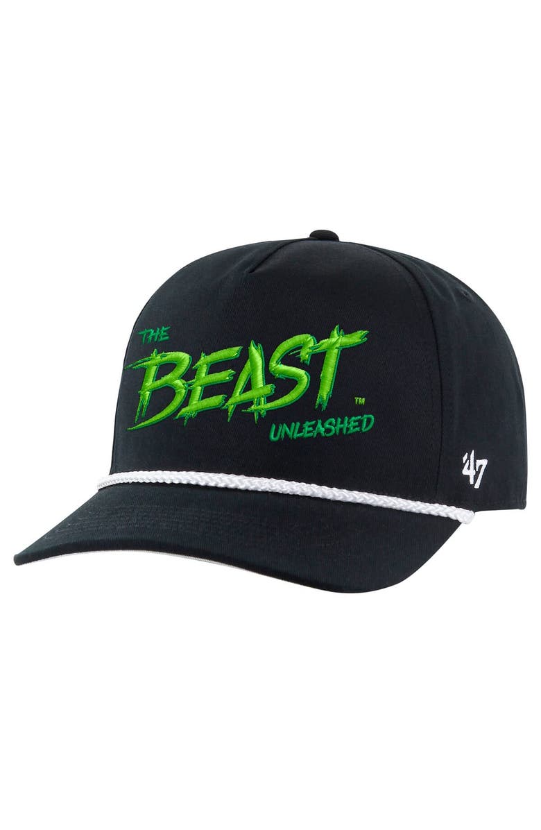 '47 Men's '47 Black Tyler Reddick The Beast Triple Hit Rope Hitch Adjustable Hat, Main, color, Black