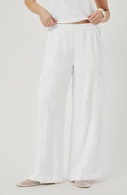 Splendid Stella Linen Cargo Pull-On Pants