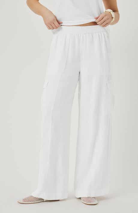 Stella Linen Cargo Pull-On Pants