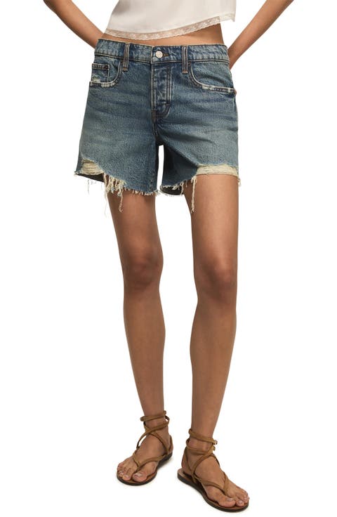 Baggy Stretch Denim Shorts (Feel the Beat)