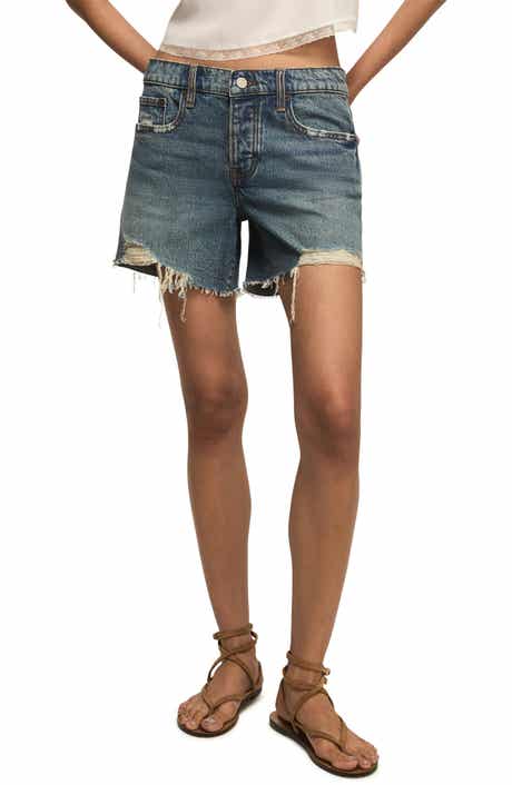 Baggy Stretch Denim Shorts