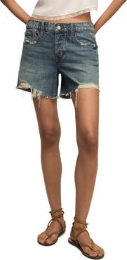 Lucky Brand Baggy Stretch Denim Shorts