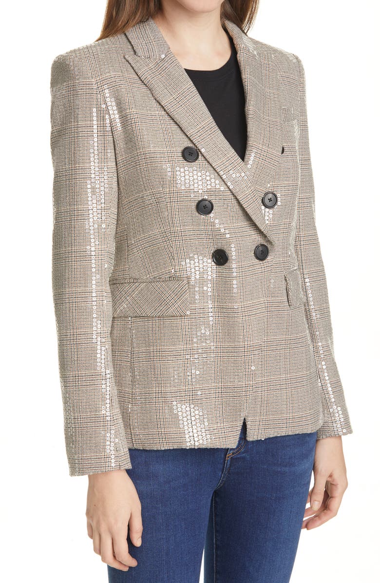 Veronica Beard Miller Sequin Tweed Cutaway Dickey Jacket, Alternate, color, 
