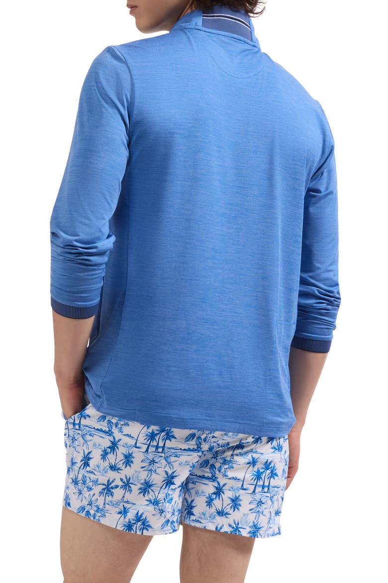 Kai Tropical Print Swim Trunks, Alternate, color, CLASSIC BLUE
