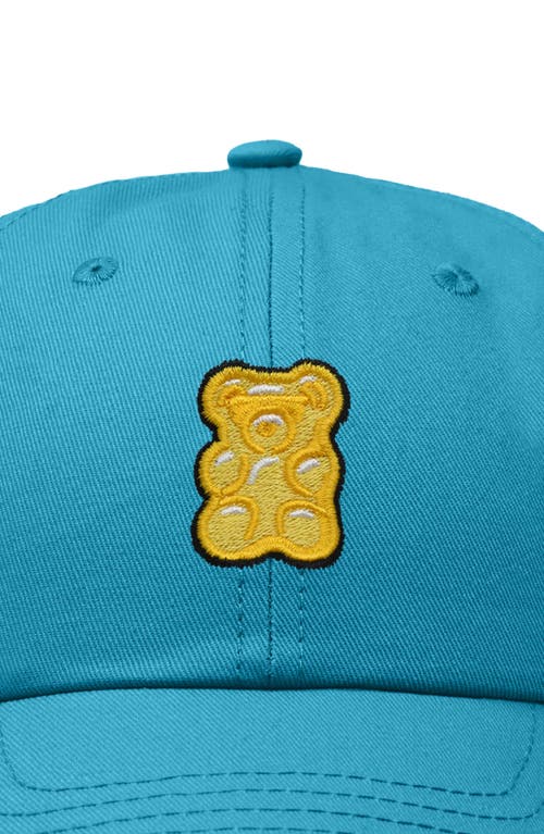 Dalix Yellow Gummy Embroidered Dad Cap In Teal