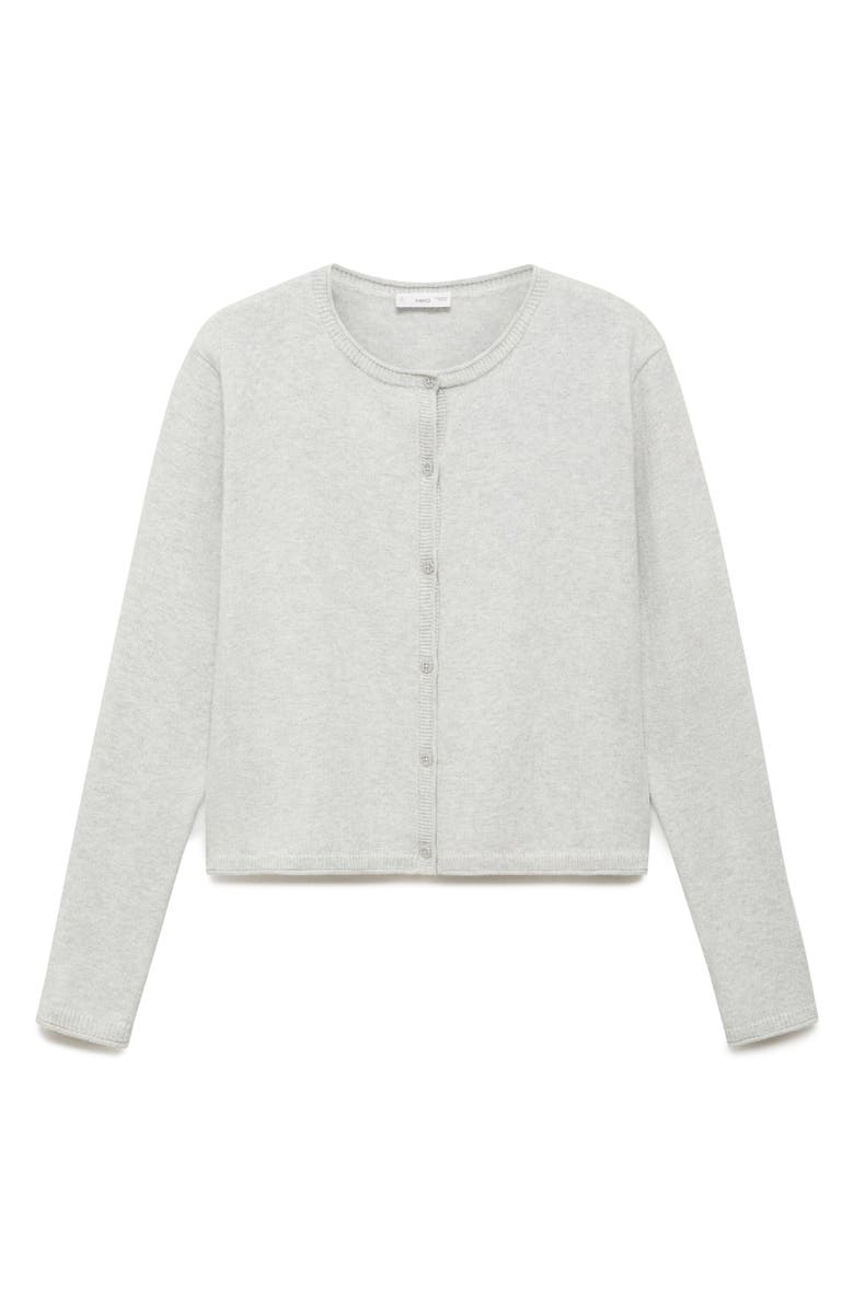 MANGO TEEN Crewneck Cotton Blend Cardigan, Alternate, color,