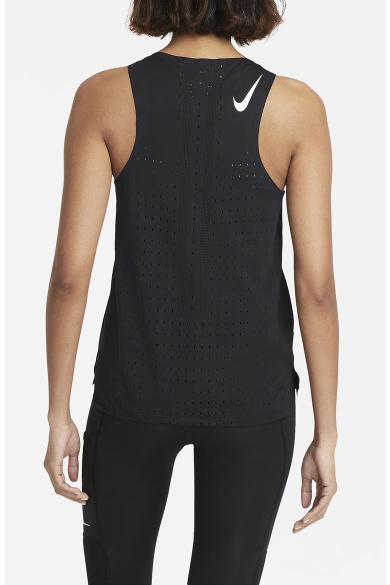 Aeroswift Running Tank, Alternate, color, BLACK/ WHITE