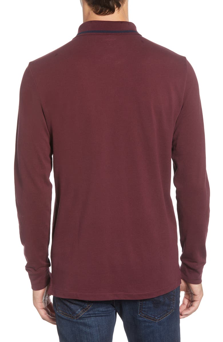 Bonobos Slim Fit Long Sleeve Superfine Piqué Polo, Alternate, color,