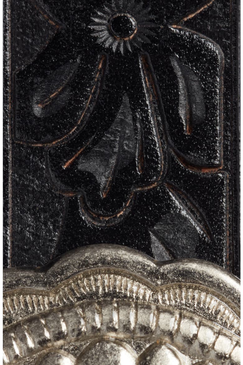 & Stetson The Tooled Leather Concho Belt, Alternate, color, BLACK WITH SILVER