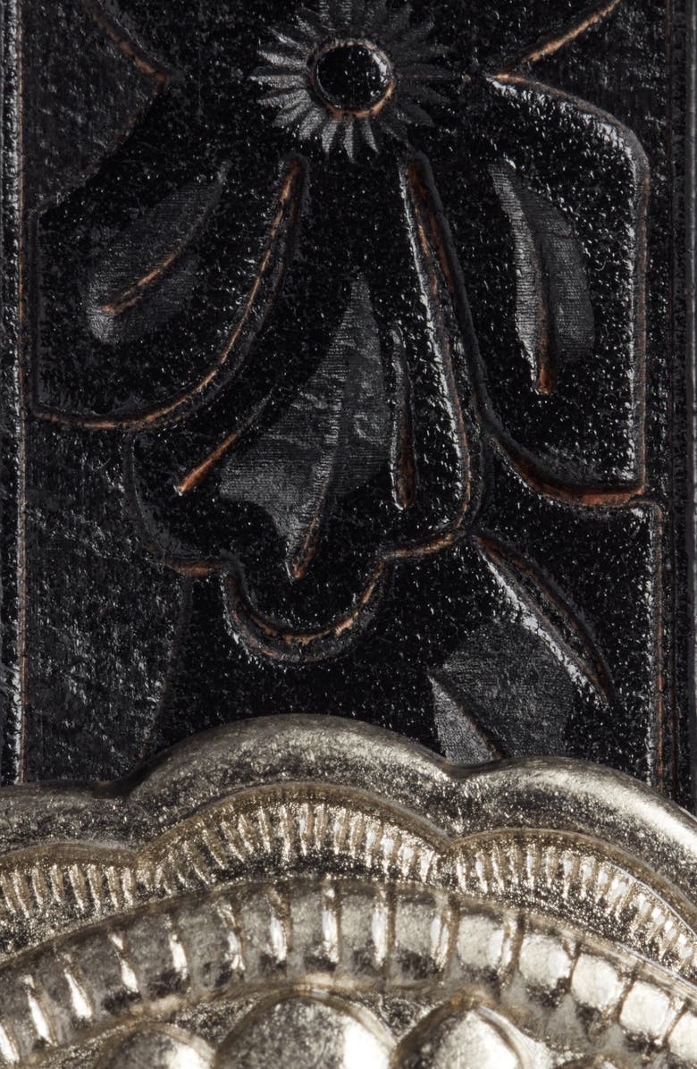 THE GREAT. & Stetson The Tooled Leather Concho Belt, Alternate, color, Black With Silver