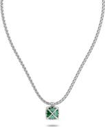 Off-White Malachite Arrow Square Pendant Necklace