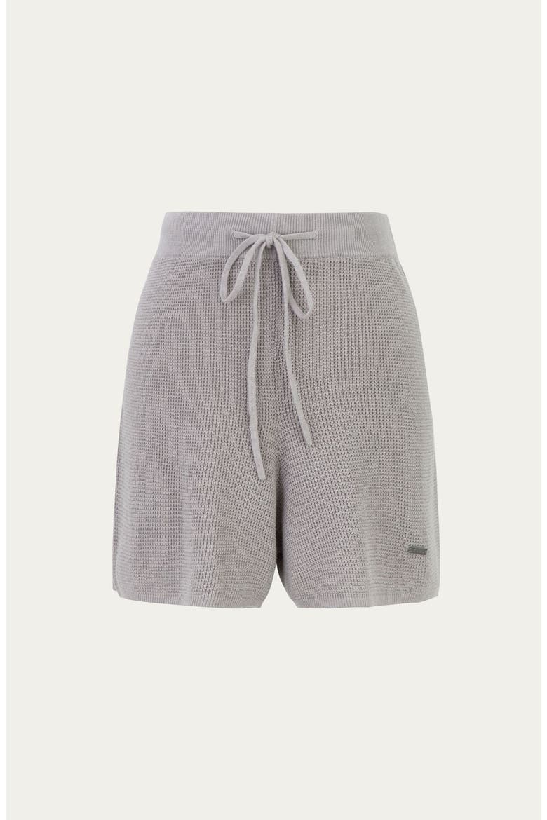 Noa Open Knit Shorts, Alternate, color, Light Gray