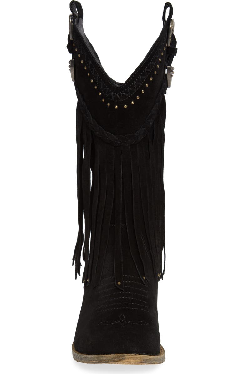 Very Volatile Anderson Fringe Western Boot, Alternate, color,