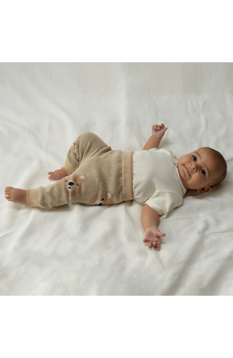 Rachel Riley Gingham Peter Pan Collar Bodysuit, Alternate, color, White