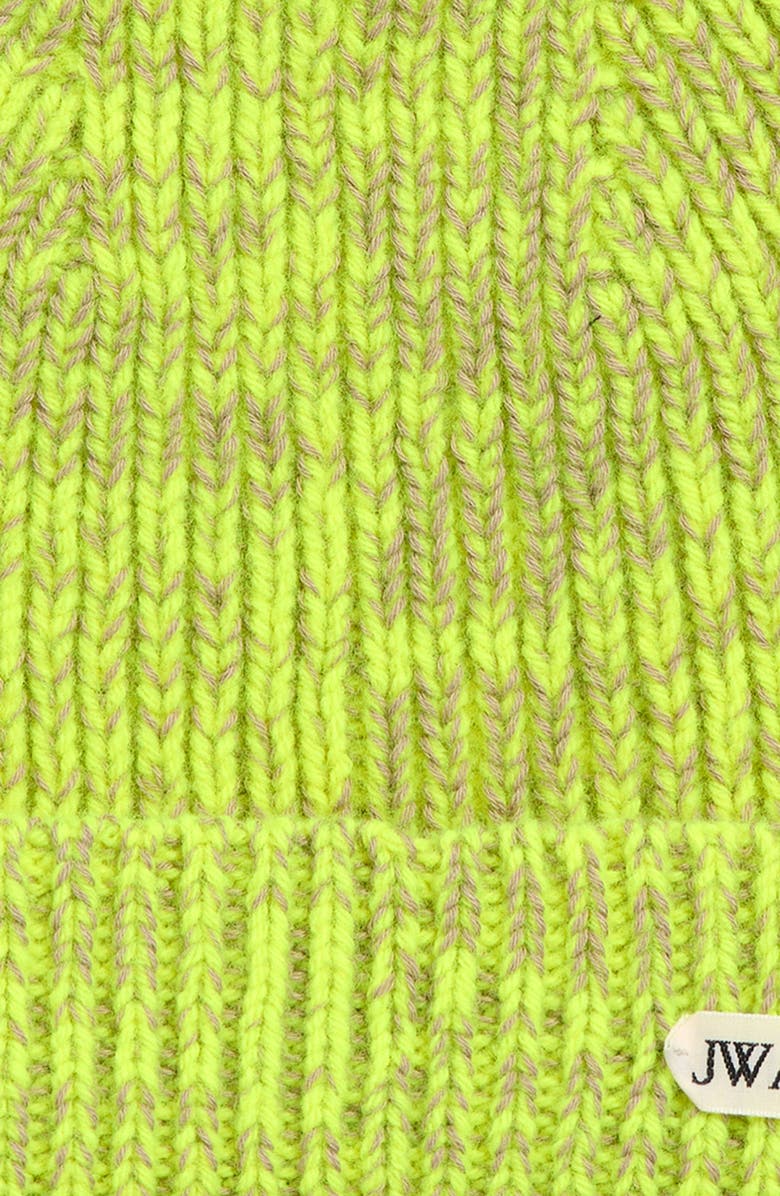 JW Anderson Wool Blend Mouline Beanie, Alternate, color, Neon Yellow