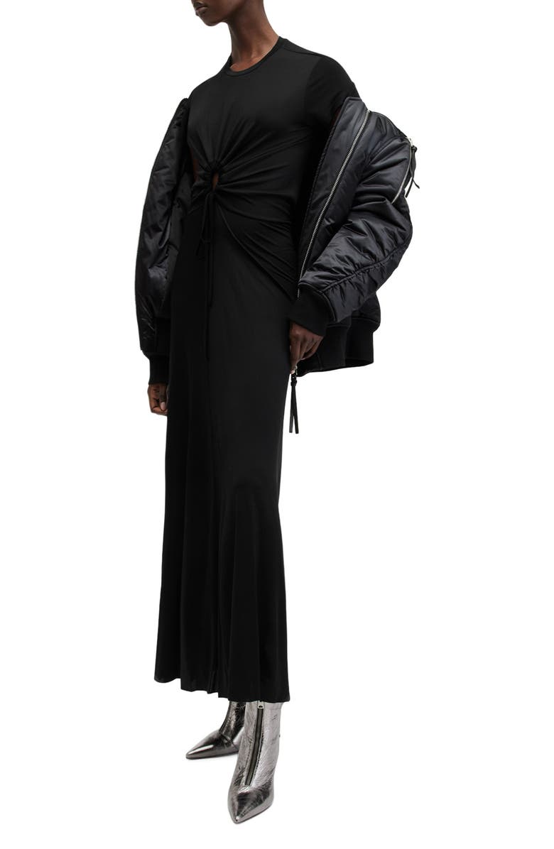 AllSaints Xylia Cutout Maxi Dress, Alternate, color, 